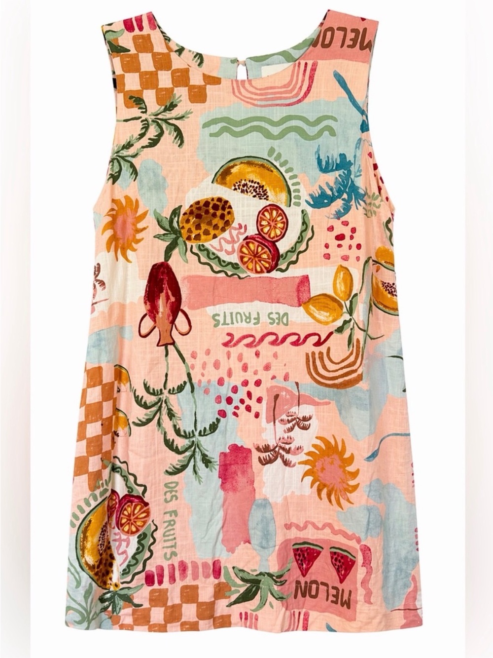 Anthropologie Paper Heart Linen Blend Sleeveless Shift Dress- M